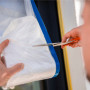 Gewebeband mit ausfaltbarer HDPE-Abdeckfolie