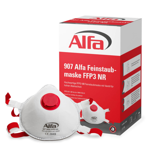 907 Alfa Feinstaubmaske FFP3 NR D (zur Asbestsanierung)